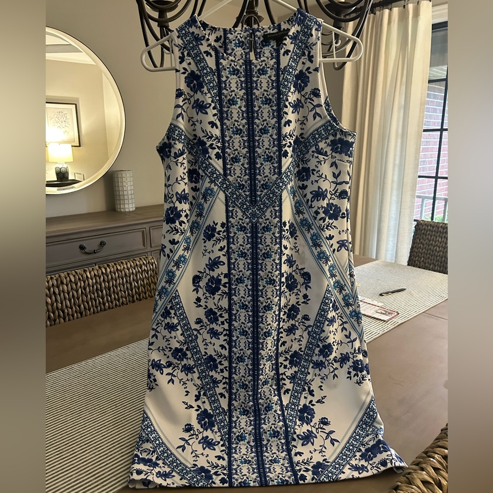 Banana Republic Blue Floral Sheath Dress